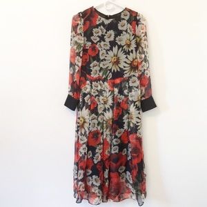 Floral Silk Dress